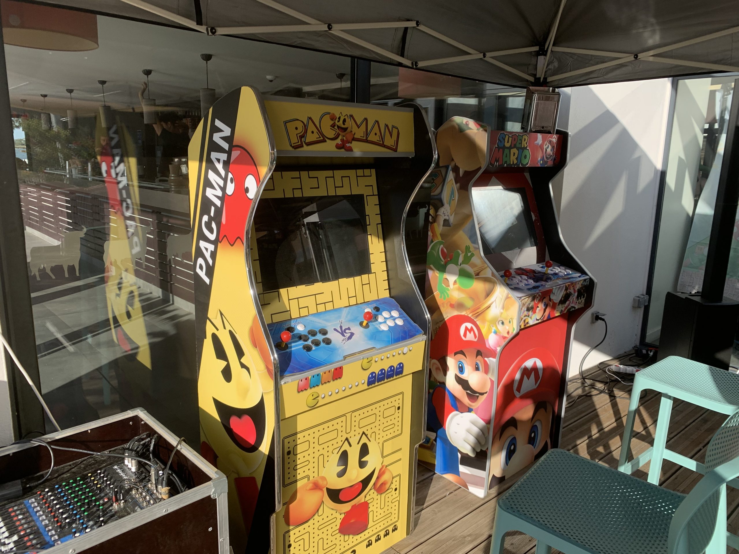 PacMan et Super Mario Arcades Retro Gaming avec Anim'RJ